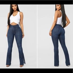 White Liar Flare Jeans